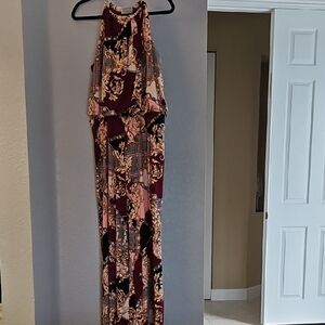 Thalia Sodi Burgundy and Black  Jumpsuit Medium